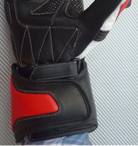 Leather Full <b>Finger</b> Touchscreen Compatible Waterproof Breathable Motorcycle/<b>Bike</b> Riding Gloves Hook Loop Closure Custom Logo - Product Image 3