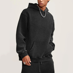 Fournisseur de sweats à capuche en coton avec impression graphique en relief personnalisée, prix bas, vêtements streetwear, usine directe, ensemble de survêtement en molleton français assorti - Product Image 2