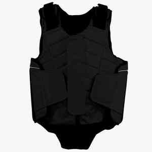 Gilet de sécurité équestre unisexe léger sans manches en néoprène noir avec poches et fermeture Velcro 2026 - Product Image 6