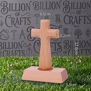 Croix en bois sculptée sur mesure, symbole chrétien, décoration pour église et maison, souvenir de cérémonie spirituelle - Product Image 4