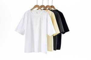 เสื้อยืดไซส์ใหญ่สีพื้นแบบหลวมรุ่นล่าสุดจากโรงงานโดยตรง สามารถสั่งทำได้ - Product Image 6