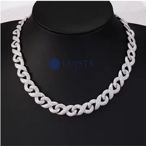 IGI Certified Lab Grown Diamond Hip Hop Cuban Link <b>Chain</b> Necklace In Gold <b>Iced</b> <b>Out</b> <b>Chain</b> for Men - Product Image 1