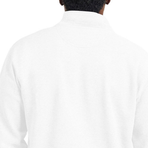 Sudadera con cremallera de 1/4 para adulto, blanca, de forro polar suave, cálida, informal, de manga larga, con capucha y cremallera, ropa personalizada al por mayor - Product Image 6