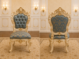 Imperial Gold Leaf Hand-Carved Dining Room <b>Table</b> Set Premium 8 Chairs <b>Table</b> Antique Style Wood Furniture For Home Dining Room - Product Image 2