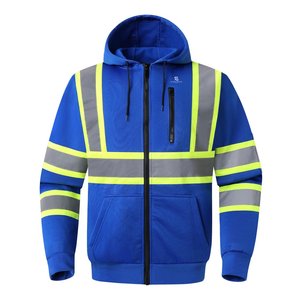 Men's High Visibility Waterproof Polyester CE Certified Rip-Stop Security <b>Workwear</b> Jacket Reflective <b>Winter</b> Safety Construction - Product Image 2