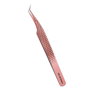 Applicateur de cils durable pour faux-cils en bande, instruments de beauté écologiques, pince à épiler courbée pour le soin des cils en acier inoxydable - Product Image 6
