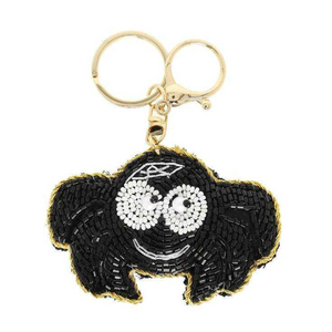 Christmas Car Embroidery Seed Beaded <b>Keychain</b> Lightweight Keyring Decorative Charm For Bag Gift Boho Key Holder Purse Accessory - Product Image 4