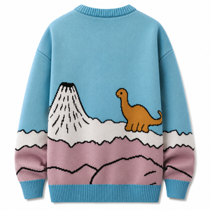 Suéter de punto unisex para hombre, de lana/cachemira, antipilling, azul y rosa, para invierno, venta al por mayor, personalizable - Product Image 1