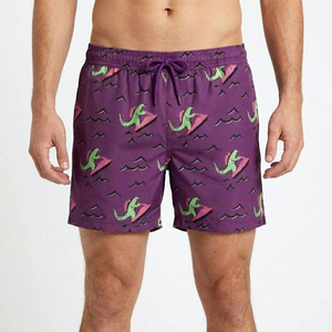 Lightweight Breathable Quick Dry 2-in-1 <b>Men's</b> Low Waist Beach Shorts Solid Swim <b>Trunks</b> Premium Bulk Wholesale - Product Image 3