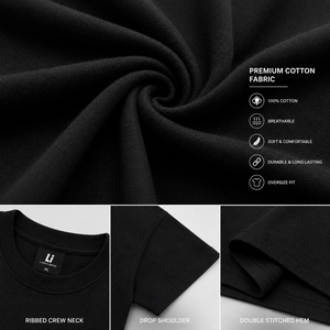 เสื้อยืดผู้ชายลายกราฟิกฮาโลวีนสีดำทรงโอเวอร์ไซส์ ผ้าฝ้าย พิมพ์ลายฟักทองและพระจันทร์สุดหลอน แขนสั้น สไตล์โกธิค สตรีทแวร์ รับผลิตแบบ OEM - Product Image 5