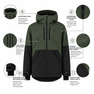 Professional Waterproof Multi-Panel Snowboarding <b>Jacket</b> Men's Windproof Winter <b>Ski</b> <b>Jacket</b> Breathable Outdoor Snow Sport Coat - Product Image 5