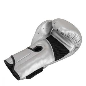 Guantes de Boxeo Profesionales de Cuero PU Plateado para Hombre y Mujer, Guantes de Entrenamiento de Muay Thai, MMA, Kickboxing, Sparring, Guantes para Saco de Boxeo - Product Image 2