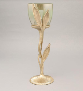 Direct Manufacturer High Quality Gold Glass Metal Candle holder with Glass Candle Holders Jars for Home and Garden Use - Product Image 3