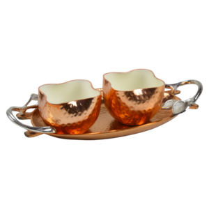 Best Shiny Copper-Plated Food <b>Bowl</b> with Shiny <b>Enamel</b> Finish Indoor Home Decor and Camping Use - Product Image 1