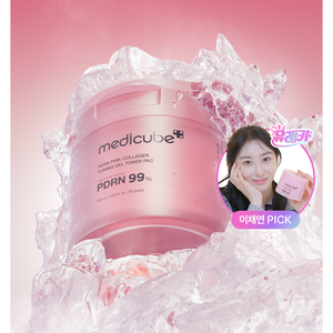 Medicube PDRN Pink Collagen Toning Gel Toner Pad: Tónico en Discos de Alta Calidad para el Cuidado de la Piel, Selección de Ídolos Coreanos - Product Image 1