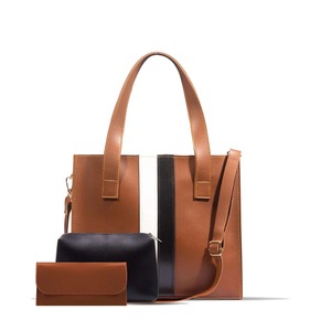 Bolso de Mano de Cuero Genuino para Mujer de Primera Calidad, Bolso de Hombro Espacioso con Tres Prácticas Bolsas, Cartera Elegante, Duradera y Suave - Product Image 1