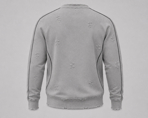 เสื้อสเวตเชิ้ตคอกลมสีเทาสำหรับผู้ชาย Warpro ทรงปกติ ผ้าถักเนื้อฝ้าย สวมใส่สบายๆ สำหรับฤดูใบไม้ร่วง - Product Image 2