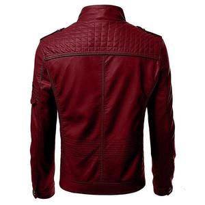 Blouson de motard unisexe en cuir de vachette de qualité supérieure, équipement de protection durable pour les motards, design personnalisé, style vintage. - Product Image 5
