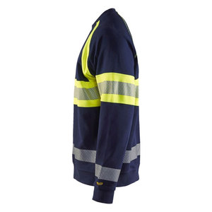 เสื้อเชิ้ตนิรภัยแขนยาวแบบใหม่สำหรับผู้ชาย สีเหลือง เสื้อกันหนาวนิรภัยแบบขายส่ง ชุดยูนิฟอร์มนิรภัยแบบมองเห็นได้ชัด เสื้อกันหนาวนิรภัยแบบมองเห็นได้ชัด - Product Image 3