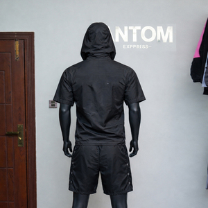 Survêtement décontracté d'été respirant tendance 2026 pour homme, 100 % coton molletonné, style streetwear personnalisé - Product Image 2