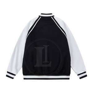Blouson universitaire décontracté pour homme, haut de gamme, hiver, coupe respirante et confortable, look intemporel, confort moderne, 100% coton, logo frontal - Product Image 2