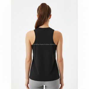 Private Label 100% Cotton Muscle Tank <b>Top</b> Women Custom Brand Logo Plain Blank Deep Armhole Sleeveless Tee Manufacturer Wholesale - Product Image 5