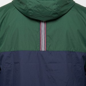Veste coupe-vent légère à capuche bicolore pour homme, fermeture éclair, pour course en plein air, entraînement décontracté, résistante à l'eau - Product Image 3