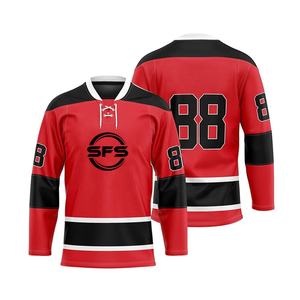 Maillot de hockey sur glace personnalisé de haute qualité en sublimation, impression par transfert thermique, service OEM, couleurs/tailles personnalisées pour hommes et femmes - Product Image 2