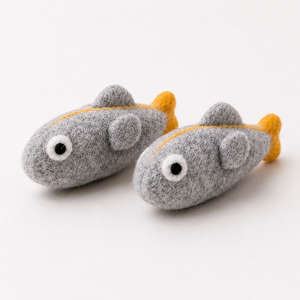 Handmade <b>Wool</b> Felt Fish <b>Craft</b> Pretend Play Soft Toy for 3-6 Year Old Unisex Educational Customizable Gift - Product Image 2