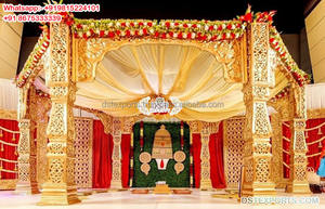 Mariage à thème Bollywood blanc Mandap Kenya mariage asiatique Maharaja Mandap décoration personnalisée Grand Jodha Mandap mariages hindous USA - Product Image 2