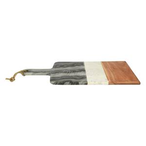 Tabla de Quesos de Madera Maciza y Mármol con Cuchillos, Diseño Moderno, Juego de Tablas de Cortar para Cocina a Precio Económico - Product Image 1