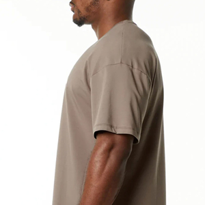 Camiseta Larga Extra Grande con Diseño Gráfico Personalizado, Cómoda, de Algodón 100% Pesado, Ecológica, Informal, Lisa, para Hombre - Product Image 5