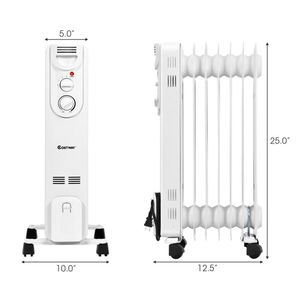 Calentador Eléctrico de Espacio de 1500W, 3 Modos de Calefacción, Funcionamiento Silencioso, Asa con Ruedas para Fácil Movimiento (Blanco), Incluye Protección Contra Sobrecalentamiento para EE. UU. - Product Image 4