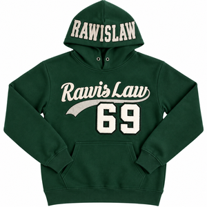 Sudadera con capucha de lana de otoño para hombre, personalizada, ecológica, con letras bordadas y apliques, estilo holgado, informal, para equipo. - Product Image 3