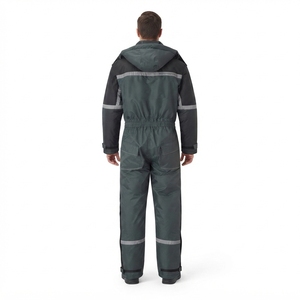 Men Waterproof Windproof Reflective Work Coverall High Visibility <b>Winter</b> Protection Abrasion Resistant Polyester Uniform - Product Image 3