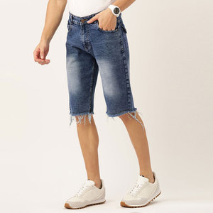 High Street Fashionable Quick Dry Men Jeans <b>Shorts</b> Plus Size Fresh Piece Breathable Cotton Made Men Denim Jorts - Product Image 2