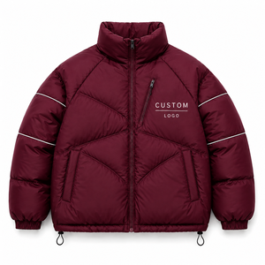 Custom <b>Men's</b> <b>Long</b> Puffer Jacket Thermal Hooded Winter <b>Coat</b> OEM Clothing Manufacturer - Product Image 5