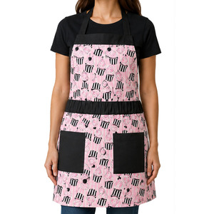 Delantales de Cocina con Estampado de Helados y Bolsillos, 100% Algodón, Ecológicos, los Más Vendidos, Fabricante de Delantales Personalizados en India - Product Image 1