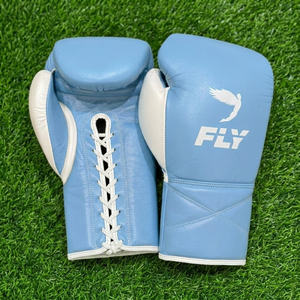 Nuevo Diseño, Juego de Boxeo Profesional de Alta Calidad en Cuero Vacuno Genuino Color Azul Cielo, Personalizable - Product Image 2