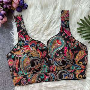 Blusa de Fiesta de Diseño Sin Mangas con Tiras Decorativas, de Crepé Natural, Estilo Espalda Abierta, Acolchada, Completamente Cosida y Lista para Usar - Product Image 2