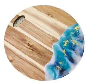 Nouveau Style Résine Designer Rond Bois À Découper Servant Planche À Découper En Résine Époxy Planche À Découper Pour La Décoration Intérieure Et Cadeau But - Product Image 1
