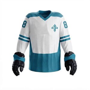 Ensemble d'uniformes de hockey sur glace avec impression par transfert thermique par RIVIAN ATLANTIC, couleur unie, 100% polyester, qualité supérieure pour hommes - Product Image 6