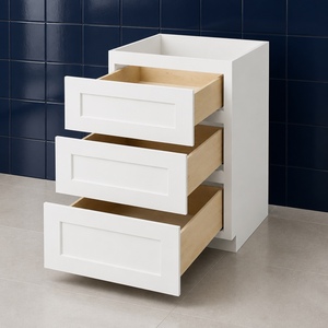 Armoires de cuisine RTA, meuble bas à tiroirs de 21 pouces, style Shaker, blanc et gris, en contreplaqué, en stock, DB321, expédié depuis les États-Unis - Product Image 5