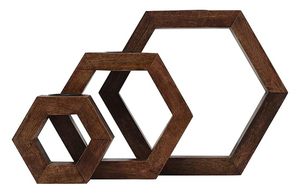 Hexagon Shaped Wooden <b>Tea</b> Light Holder for Home Decor Festive Decoration - Product Image 4