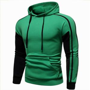 Pull-over à capuche en coton personnalisé OEM pour hommes de grande taille sweat-shirt uni épais avec impression numérique tissu français pour la saison d'automne - Product Image 2
