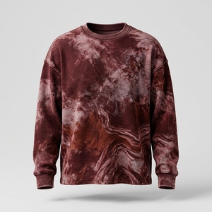 Acid Wash Sweatshirt <b>Men</b> Vintage <b>Grey</b> Waffle Thermal Pullover Wholesale Supplier - Product Image 1