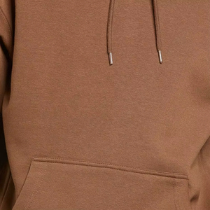 เสื้อสเวตเชิ้ตผู้ชายสีน้ำตาลแบบมีฮู้ด ผ้าถัก 100% ผ้าฝ้ายฟลีซ ทรงโอเวอร์ไซส์ สวมใส่สบาย มีกระเป๋าหน้า เหมาะสำหรับใส่ในฤดูหนาว - Product Image 6
