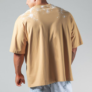 Camiseta de Manga Corta para Hombre, Cuello Redondo, Color Sólido, Talla Grande, Estilo Casual, 100% Algodón Jersey, Corte Ajustado, Logotipo Personalizado, Ropa Urbana, Cálida para Invierno - Product Image 2