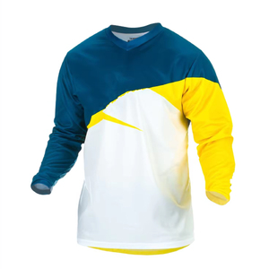 Maillot de motocross respirant personnalisé de haute qualité, séchage rapide, % polyester, vêtements de course moto et automobile, vente en gros au Pakistan - Product Image 5