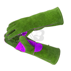 Wholesale Good Quality Cowhide Leather Hand Protection Welding Work <b>Gloves</b> Custom Manufacture Working Welder <b>Gloves</b> In Low Price - Product Image 4